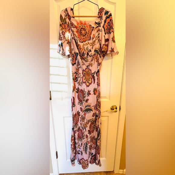 Kachel Dresses & Skirts - Kachel x Anthropologie Pink Floral Maxi Dress  Women’s Size 12 Pink Floral